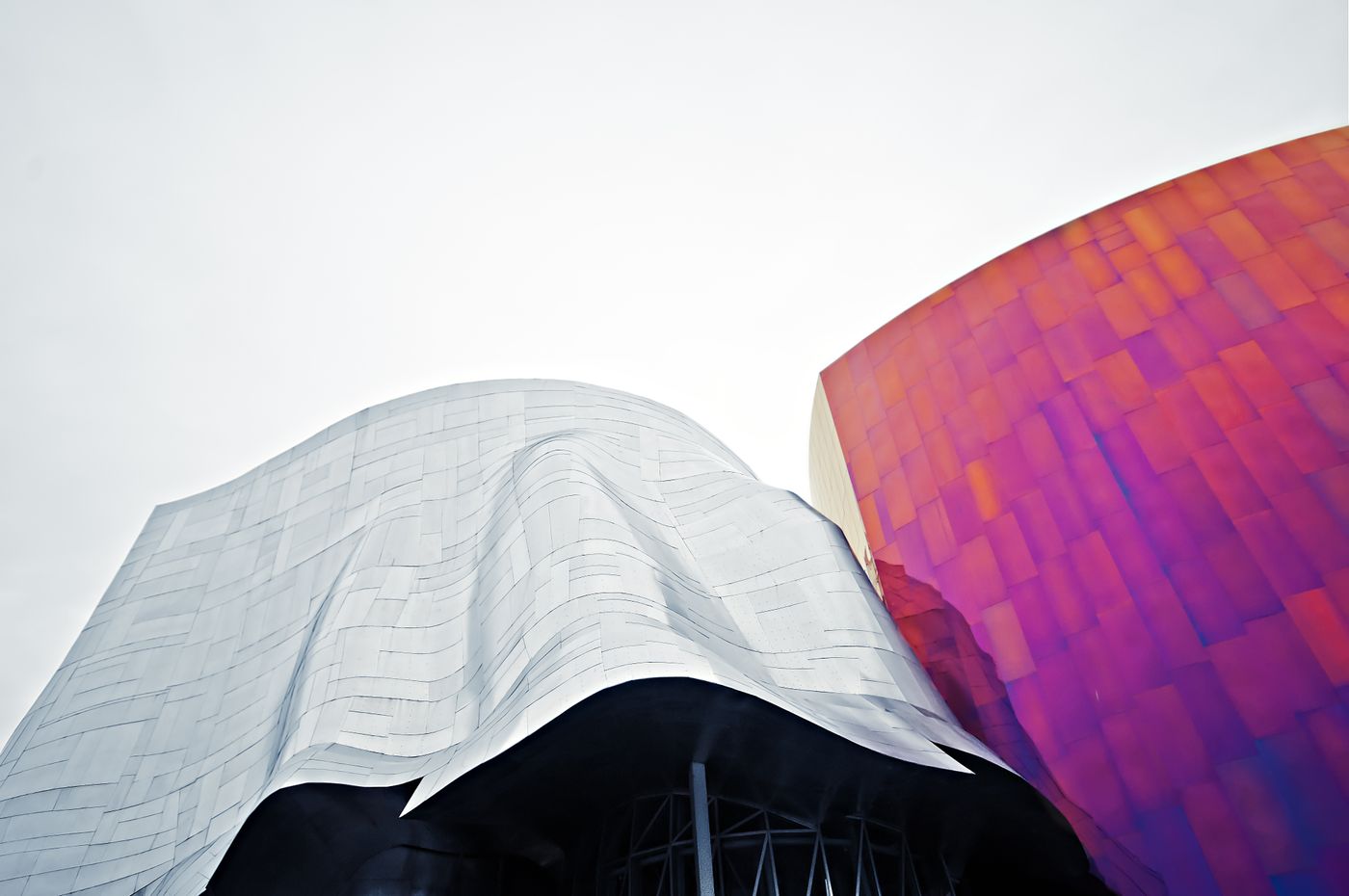 Abstract purple architecture