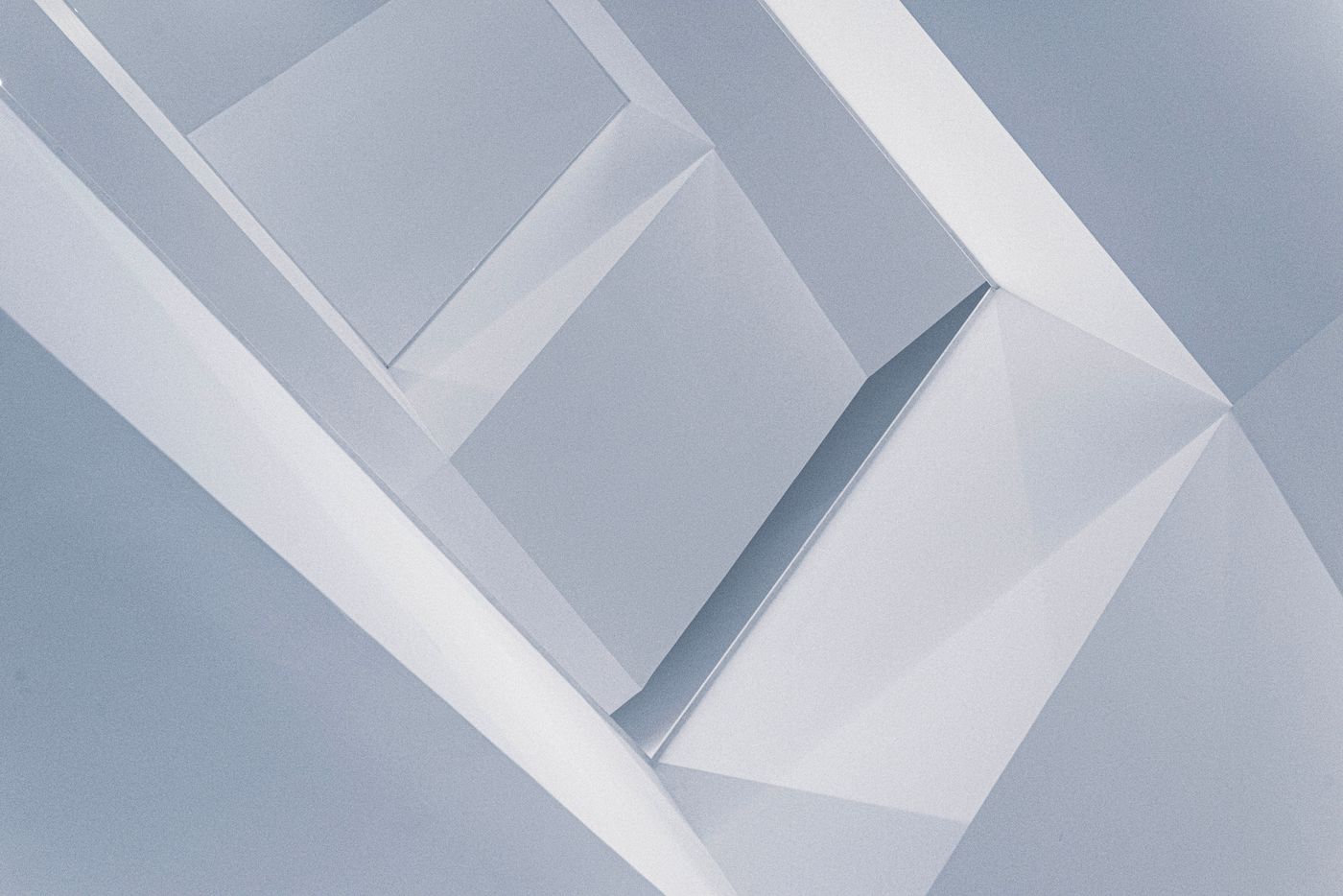 White curved wall in soft light